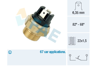 Interruttore termico, ventola radiatore FAE 37350