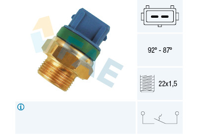 Interruttore termico, ventola radiatore FAE 3.7680
