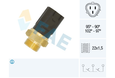 Interruttore termico, ventola radiatore FAE 38185
