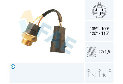 Interruttore termico, ventola radiatore FAE 38220