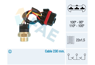 Interruttore termico, ventola radiatore FAE 38-300