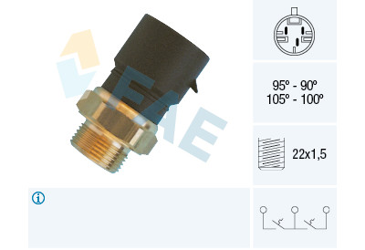 Interruttore termico, ventola radiatore FAE 38-310