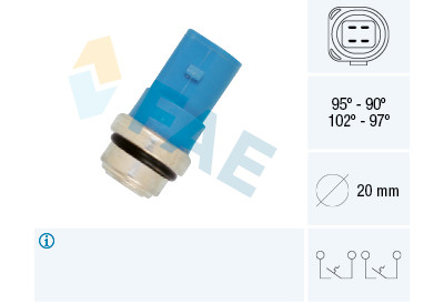 Interruttore termico, ventola radiatore FAE 383-91