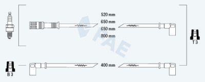Set cavi di accensione FAE 83110