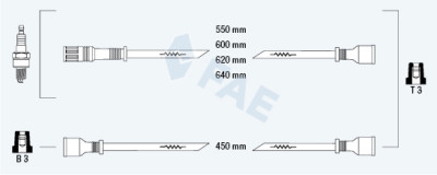 Set di cavi di accensione FAE 83270