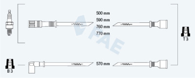 Set cavi di accensione FAE 83390