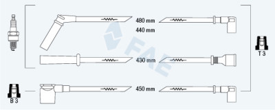Set di cavi di accensione FAE 83561