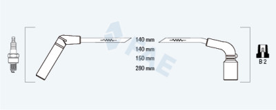 Set di cavi di accensione FAE 83566