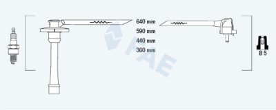 Set di cavi di accensione FAE 83581