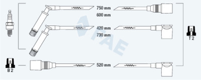 Set di cavi di accensione FAE 83800