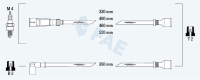 Set di cavi di accensione FAE 83960