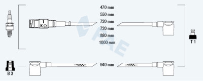 Set cavi di accensione FAE 85050
