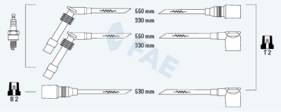 Set cavi di accensione FAE 85087