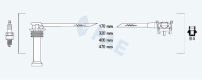 Set cavi di accensione FAE 85120