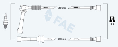 Set cavi di accensione FAE 85145