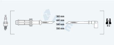 Set cavi di accensione FAE 856.00