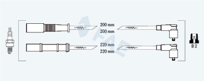 Set cavi di accensione FAE 85626