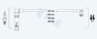 Set di cavi di accensione FAE 85696
