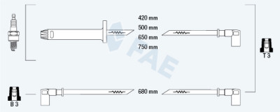 Set di cavi di accensione FAE 85710