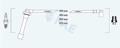 Set di cavi di accensione FAE 85821