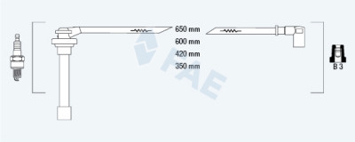 Set cavi di accensione FAE 858 60
