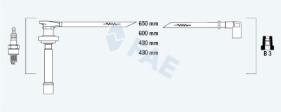 Set di cavi di accensione FAE 85861