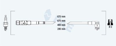 Set cavi di accensione FAE 85879