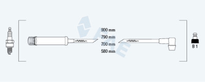 Set di cavi di accensione FAE 85960