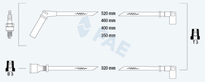 Set cavi di accensione FAE 85997