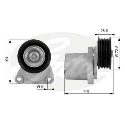 Rullo tenditore, Cinghia Poly-V