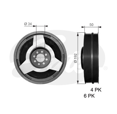 Polea, cigüeñal DriveAlign®