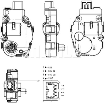 Elemento di regolazione, valvola di miscelazione MAHLE ORIGINAL AA 18 000P