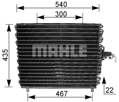Condensatore, aria condizionata MAHLE ORIGINAL AC 166 000S