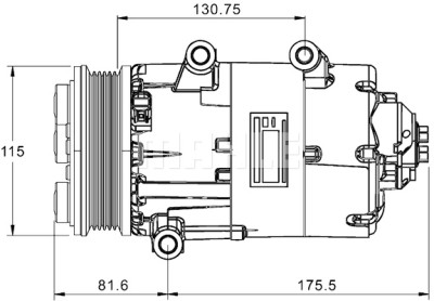 Compressore, Climatizzatore MAHLE ORIGINAL ACP 1331 000P
