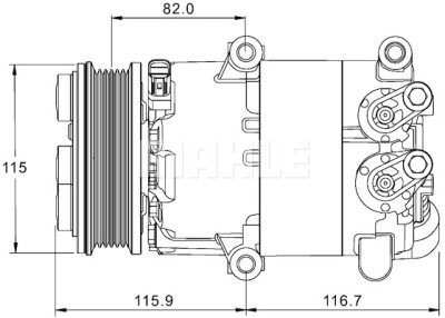 Compressore, Climatizzatore MAHLE ORIGINAL ACP 1332 000P