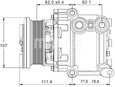 Compressore, Climatizzatore MAHLE ORIGINAL ACP 1335 000P