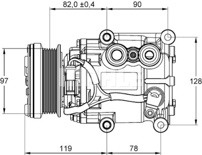 Compressore, Climatizzatore MAHLE ORIGINAL ACP 22 000P