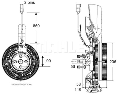 Giunto di collegamento, Ventilatore radiatore