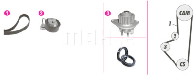 Pompa acqua + Kit cinghie dentate