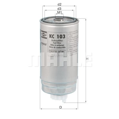 Filtro carburante MAHLE ORIGINAL KC 103
