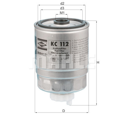 Filtro carburante MAHLE ORIGINAL KC 112