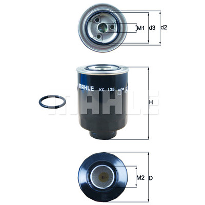 Filtro carburante MAHLE ORIGINAL KC 135D