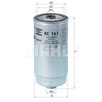 Filtro carburante MAHLE ORIGINAL KC 161