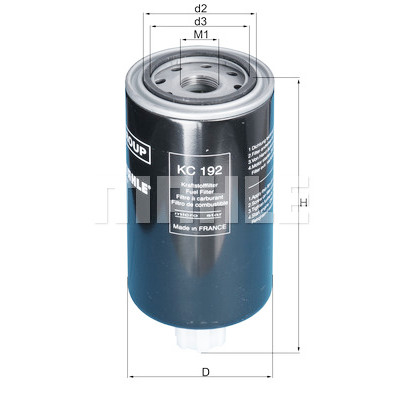 Filtro carburante MAHLE ORIGINAL KC 192