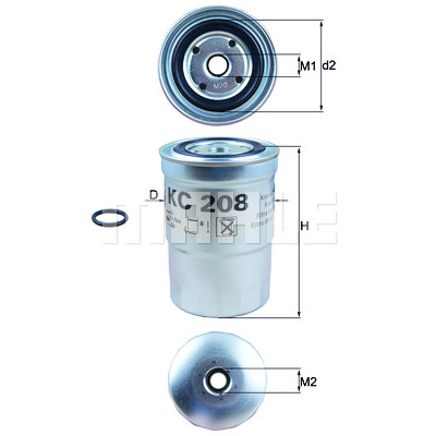 Filtro carburante MAHLE ORIGINAL KC 208