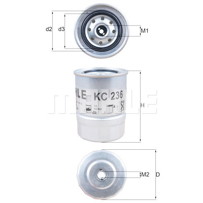 Filtro carburante MAHLE ORIGINAL KC 236