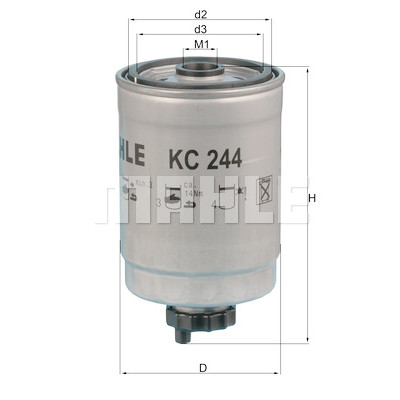 Filtro carburante MAHLE ORIGINAL KC 244