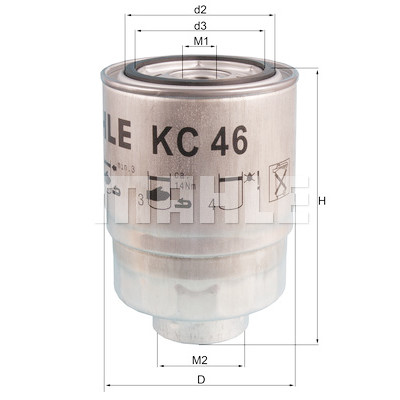 Filtro carburante MAHLE ORIGINAL KC 46