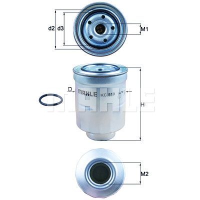 Filtro carburante MAHLE ORIGINAL KC 510D