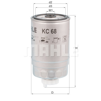 Filtro carburante MAHLE ORIGINAL KC 68